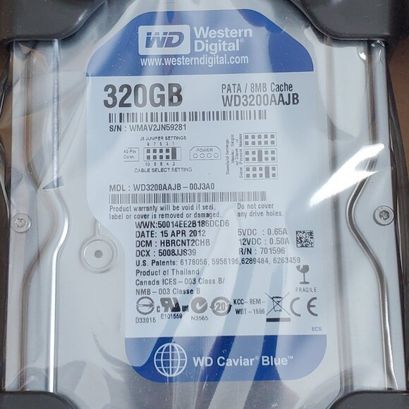 Western Digital 320GB SATA Hard Disk Drive - Picture 1 of 6
